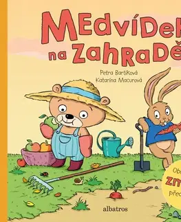 Leporelá, krabičky, puzzle knihy Medvídek na zahradě - Petra Bartíková,Katarína Macurová