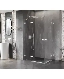 Sprchovacie kúty MEXEN/S - Lunar Duo sprchovací kút dvere krídlové 100 x 95, transparent, biela 834-100L-095P-20-00