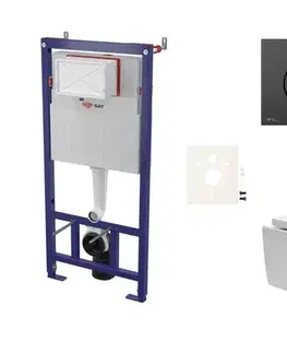 Záchody Cenově zvýhodněný závěsný WC set SAT do lehkých stěn / předstěnová montáž + WC SAT Brevis SIKOSSBR68K SIKOSSBR68K