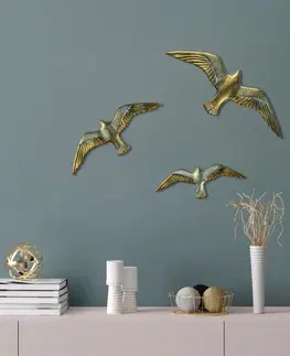 Bytové doplnky a dekorácie Dekoratívny doplnok na stenu Flying Seagulls - 1