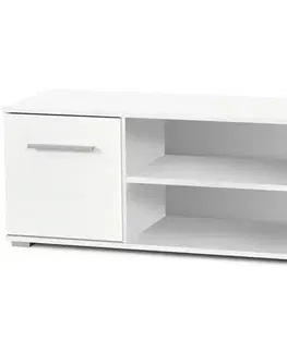 TV stolíky HALMAR Lima RTV1 tv stolík biela / biely lesk