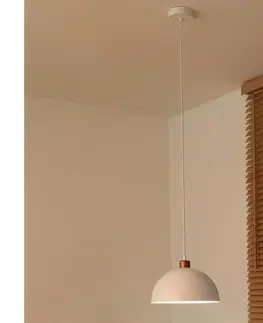 Svietidlá  - Luster na lanku IRONLINE 1xE27/15W/230V pr. 27 cm biela/medená 70507