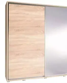 Šatníkové skrine Skriňa Penelopa zrkadlová 205 cm