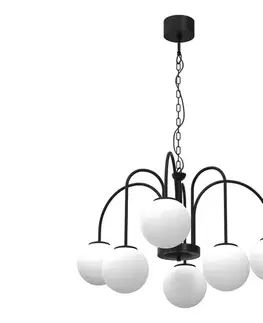 Svietidlá  Luster na reťazi CAMBRIDGE 6xE14/60W/230V čierna 3195