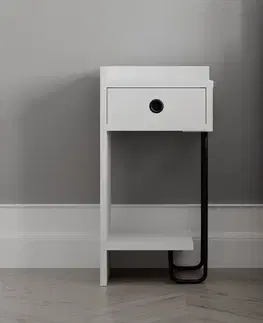 Konferenčné stolíky Nočný stolík Sirius Left White 2