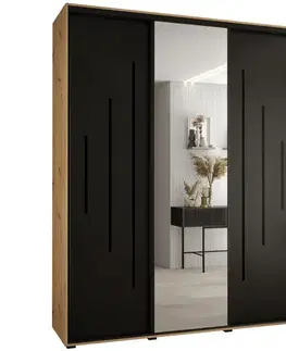 Šatníkové skrine Skriňa 45 Canaris 13 200 artisan/čierna/čierna
