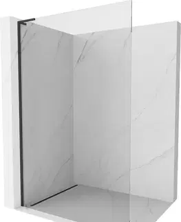 Sprchové dvere MEXEN/S - Kioto L Sprchová zástena WALK-IN 65 x 200, transparent, čierna 800-065-103-70-00