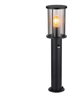 Záhradné lampy Globo 31362S - Vonkajšia lampa so senzorom GRACEY 1xE27/60W/230V 60 cm IP54 31362S