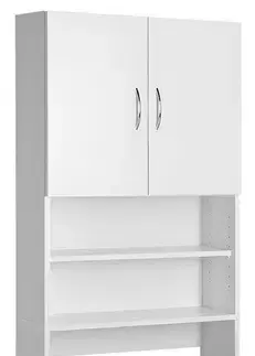 Kúpeľňový nábytok AQUALINE - SIMPLEX ECO skrinka za práčku 63x25x190cm, biela SIME715
