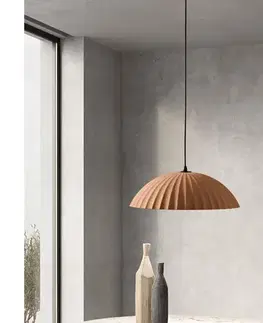 Svietidlá Ondaluce - Závesný luster RUSTIC na lankách 1xE27/15W/230V, priemer 50 cm, betón/hnedá SO.RUSTIC/RUGGINE