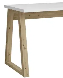 Detské stoly a stolíky ArtAdrk Písací stolík IWO | biela matná / dub artisan
