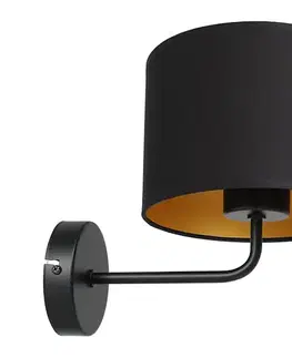 Svietidlá  Nástenná lampa ARDEN 1xE27/60W/230V čierna/zlatá 3486