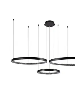 Svietidlá  LED Luster na lanku 3xLED/19W/230V 3000K čierna 10054
