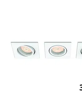 Svietidlá Philips 50193/31/PN- SADA 3x stmievateľných LED RGBW podhľadových svietidiel 1x GU10/4,8W/230V biela + diaľkové ovládanie P1927+3xAI2362