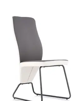 Jedálenské stoličky HALMAR K300 jedálenská stolička sivá / biela