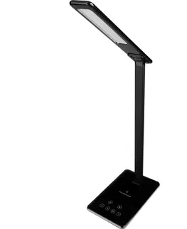 Lampičky Retlux RTL 198 Stolná LED lampa s Qi dobíjaním čierna, 5 W, 250 lm