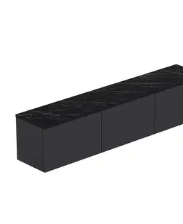 TV stolíky SIMA závesný TV stolík, antracit / čierny mramor