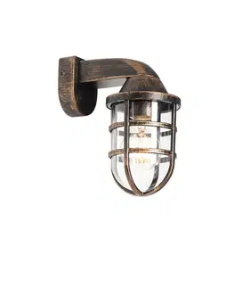 Vonkajšie nástenné svietidlá Vintage vonkajšia nástenná lampa starožitné zlato IP54 - Joeri