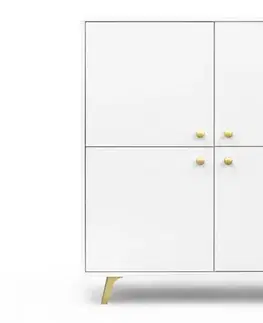 Komody ArtStol Komoda SIENA 4D | biela