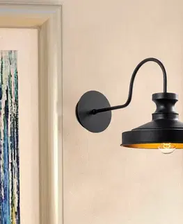 Nástenné svetlá Nástenná lampa Berceste - 182BLACK-A