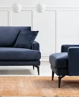 Kreslá Kreslo ušiak Papira Armchair - Navy Blue