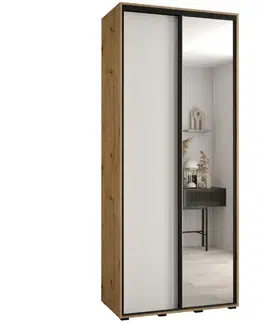 Šatníkové skrine Skriňa 45 Canaris 3 120 artisan/biela/čierna