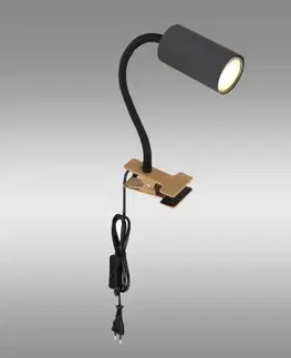 Moderné lampy Svietidlo 57911KG CLIP grafit LB