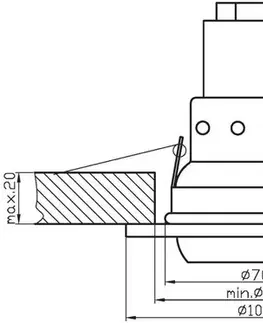 Stropná svetla Pohyblivé okrúhle stropné svietidlo chróm OZR-05