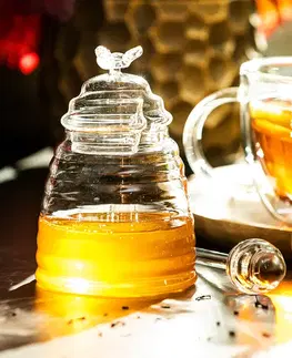 Misky a misy 4Home Sklenená dóza na med Honey