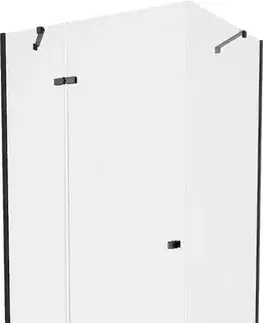 Vane MEXEN/S - Roma sprchovací kút 120x90, transparent, čierna + čierna vanička so sifónom 854-120-090-70-00-4070B