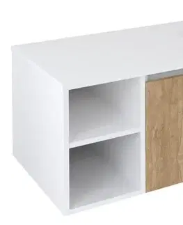 Kúpeľňový nábytok SAPHO - LOREA skrinka 120x46x51,5cm (30P+90cm), pravá, dub Alabama/biela matná LE090-2231-R-05