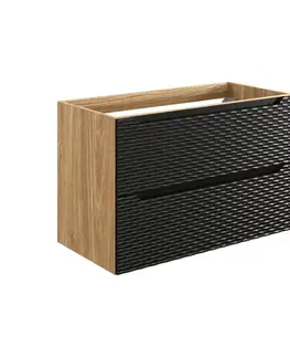 Skrinky do kúpeľne ArtCom Skrinka pod umývadlo OCEAN Black 82-90-2S | 90 cm