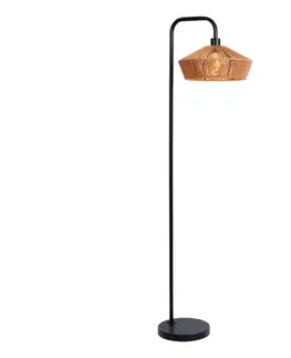 Lampy Lucide 10713/28/72 - Stojacia lampa YUNKAI 1xE27/60W/230V hnedá 10713/28/72