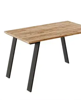 Jedálenské stoly Rozkladací stôl Liwia 130/210x80cm Dub Craft Zlatý