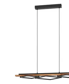 Svietidlá Eglo 901933 - LED stropný luster na lankách BOYAL 2xLED/13W/230V+ LED/16W čierna/hnedá 901933