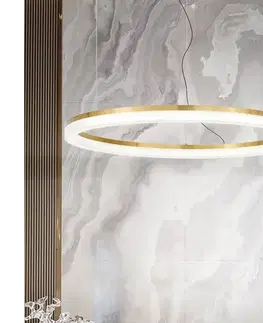 Svietidlá Ideal Lux - LED Luster na lanku CROWN LED/42W/230V 3000K pr. 80 cm CRI 90 mosadz 314921