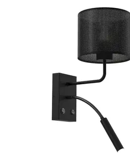 Svietidlá  Nástenná lampa LOFT SHADE 1xE27/60W+1xG9/8W/230V čierna 5232