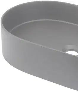 Sanitárna keramika DEANTE - Silia metallic grey Granit umývadlo, oval CQS_SU6S