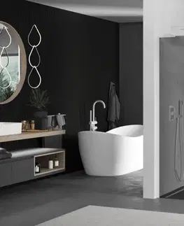 Sprchové dvere MEXEN/S - Kioto L Sprchová zástena WALK-IN 100 x 200, grafit, biela 800-100-103-20-40