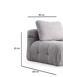 Kreslá Kreslo / Jednomiestna pohovka Amaris O1 - Light Grey