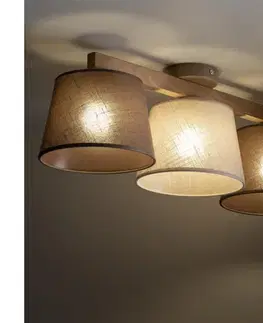 Svietidlá BRILAGI - Prisadený luster LATTE SABIA 3xE27/15W/230V borovica/mix 11568