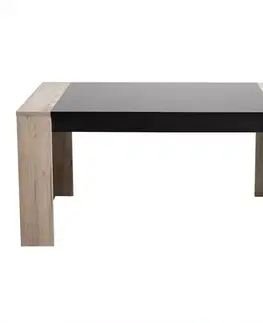 Jedálenské stoly Stôl Toledo TS 155x90 šedá dub/čierna 11008829