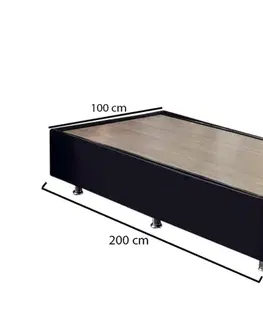 Postele Rám jednolôžkovej postele Ela Single - Black (100 x 200)