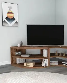 TV stolíky MELL rohový TV stolík, orech