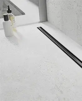 Sprchovacie kúty MEXEN - Flat 360 Slim odtokový žľab otočný 100 cm čierna 1741100