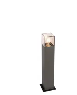 Zahradne stlpove lampy Moderná vonkajšia stojaca lampa 50 cm tmavosivá IP44 - Denmark