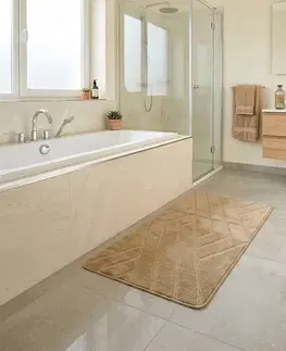 Koberce a koberčeky Kvalitex Kúpeľňová predložka Parkety béžová, 60 x 100 cm