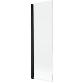 Sprchové dvere MEXEN - MIST vaňová zástena 70x150 cm 6mm 1-s, čierna, číra 8A9-070-001-70-00