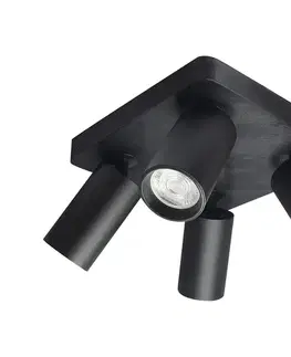 Svietidlá Rabalux 73084 - Bodové svietidlo YORLI 4xGU10/7W/230V čierne 73084