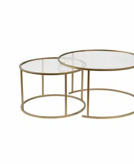 Konferenčné stolíky Súprava konferenčných stolíkov Aurum Gold 80 cm, 2 ks